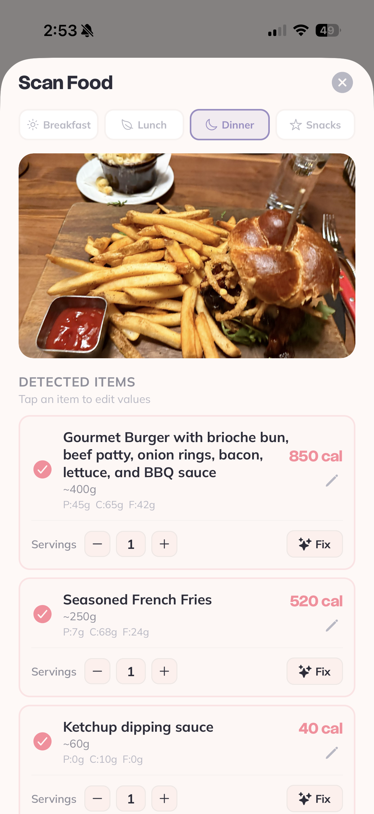 Scan food